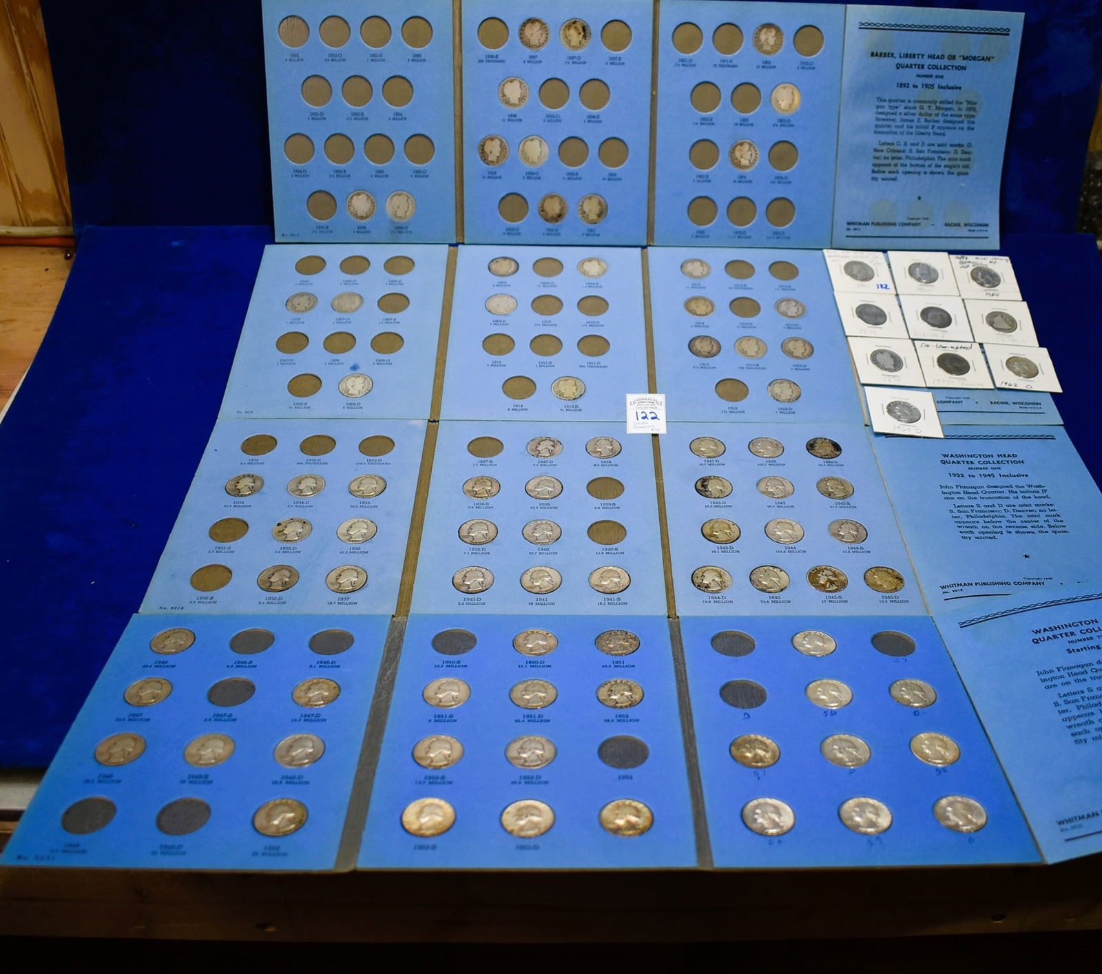 Lot of 4 Whitman Quarter Albums (Barber Vol 1,2 & Washington Vol 1,2) Additional (3) Seated (1 of 6)