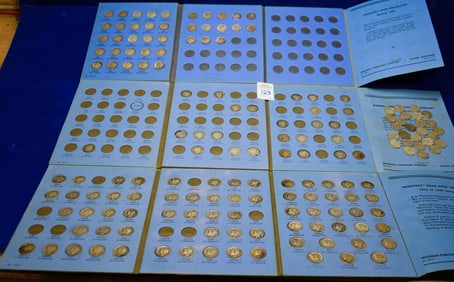 Lot of 3 Whitman Dime Albums (Roosevelt Start 1946, Mercury Head 1916-1945, & Barber 1892-1916) with