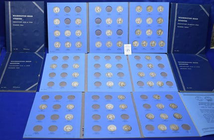 Lot of 7 Whitman Washington Head Quarter Albums (161 Quarters Total)