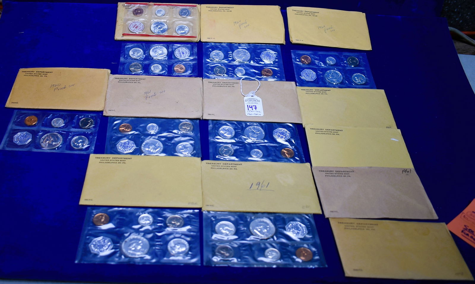 Lot of 12 Proof Sets (1960-1964) (1 of 5)