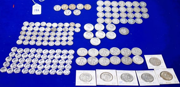Lot of 157 US Silver Coins