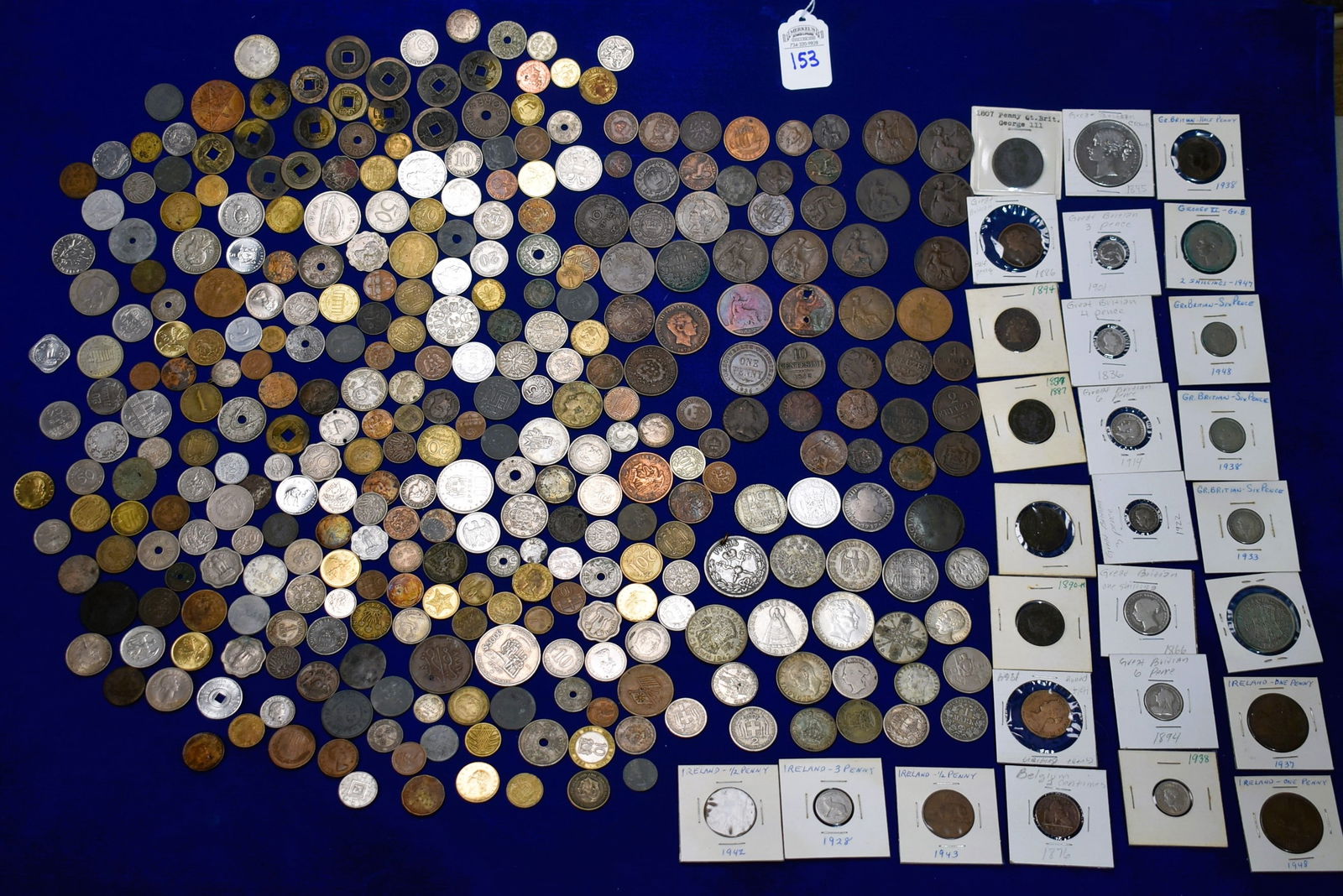 Large World Coin Lot Spanning 4 Centuries (347 Coins) (1 of 6)