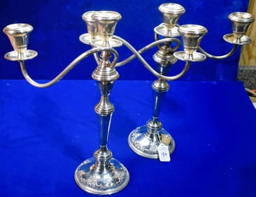 Vintage Wallace Grande Baroque Sterling Silver - 13.5' Candelabra Set #4101