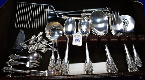 Wallace Grande Baroque Sterling Silver Serving Pieces & Accessories (37 Pieces) 1,690 GRAMS WITHOUT