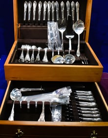 International Sterling Rhapsody Flatware Service for 12 (123 Pieces) - 4,107 GRAMS STERLING SILVER