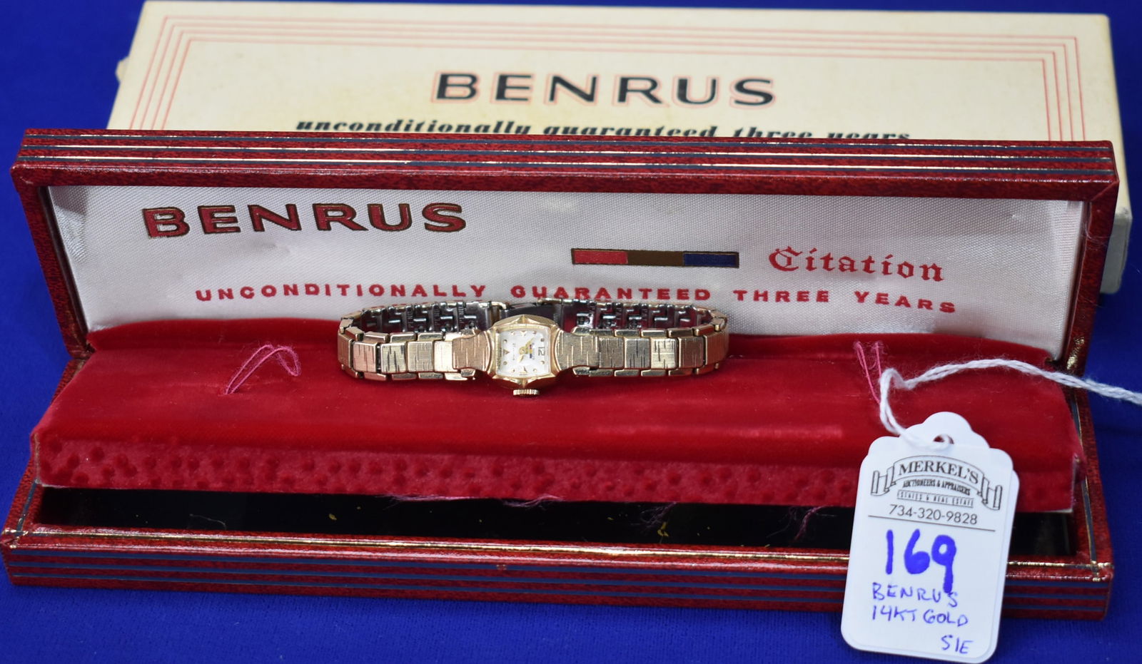 Vintage Benrus 14k Gold Ladies Watch In Original Box 187-880 (1 of 8)
