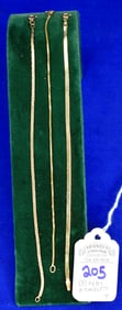 Lot of 3 14K Yellow Gold Bracelets