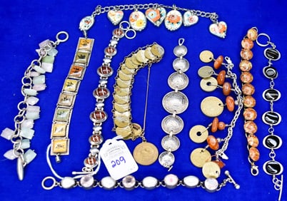 Lot of 10 Various Bracelets