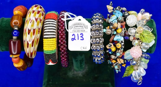 Lot of 7 Various Different Style and Type Bracelets