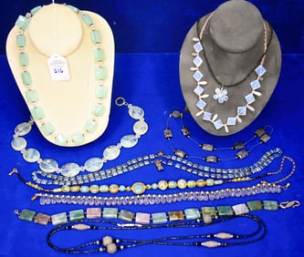 Lot of 9 Glass Bead Necklaces