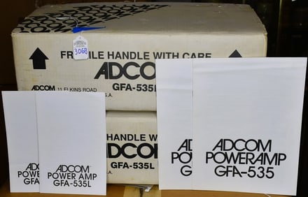 Lot of 2 Adcom GFA-535L 2 Channel Power Amplifiers