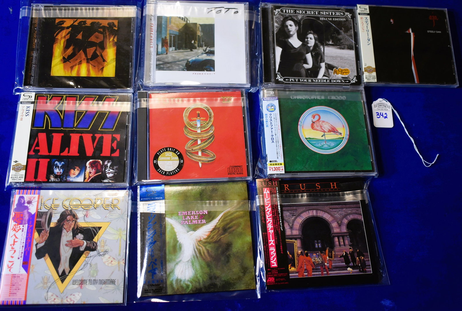 Lot of 10 CDs (Alice Cooper, Rush, Kiss, Santana, Toto & More): Lot of 10 CDs (Alice Cooper, Rush, Kiss, Santana, Toto & More) 