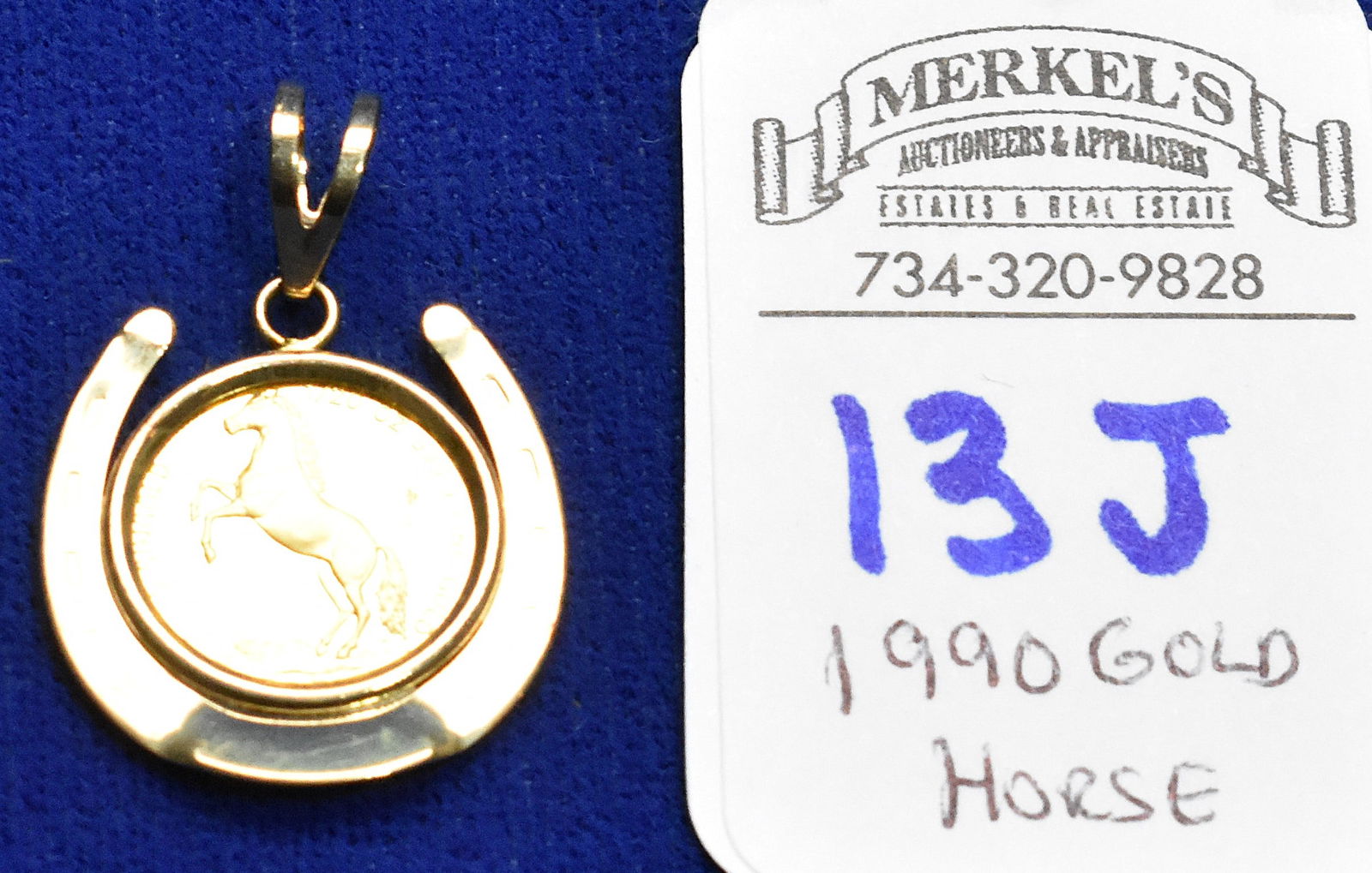 1990 5 Singold Year of the Horse Gold Coin - Singapore 1/20 Troy Ounce Gold Coin. (1 of 3)