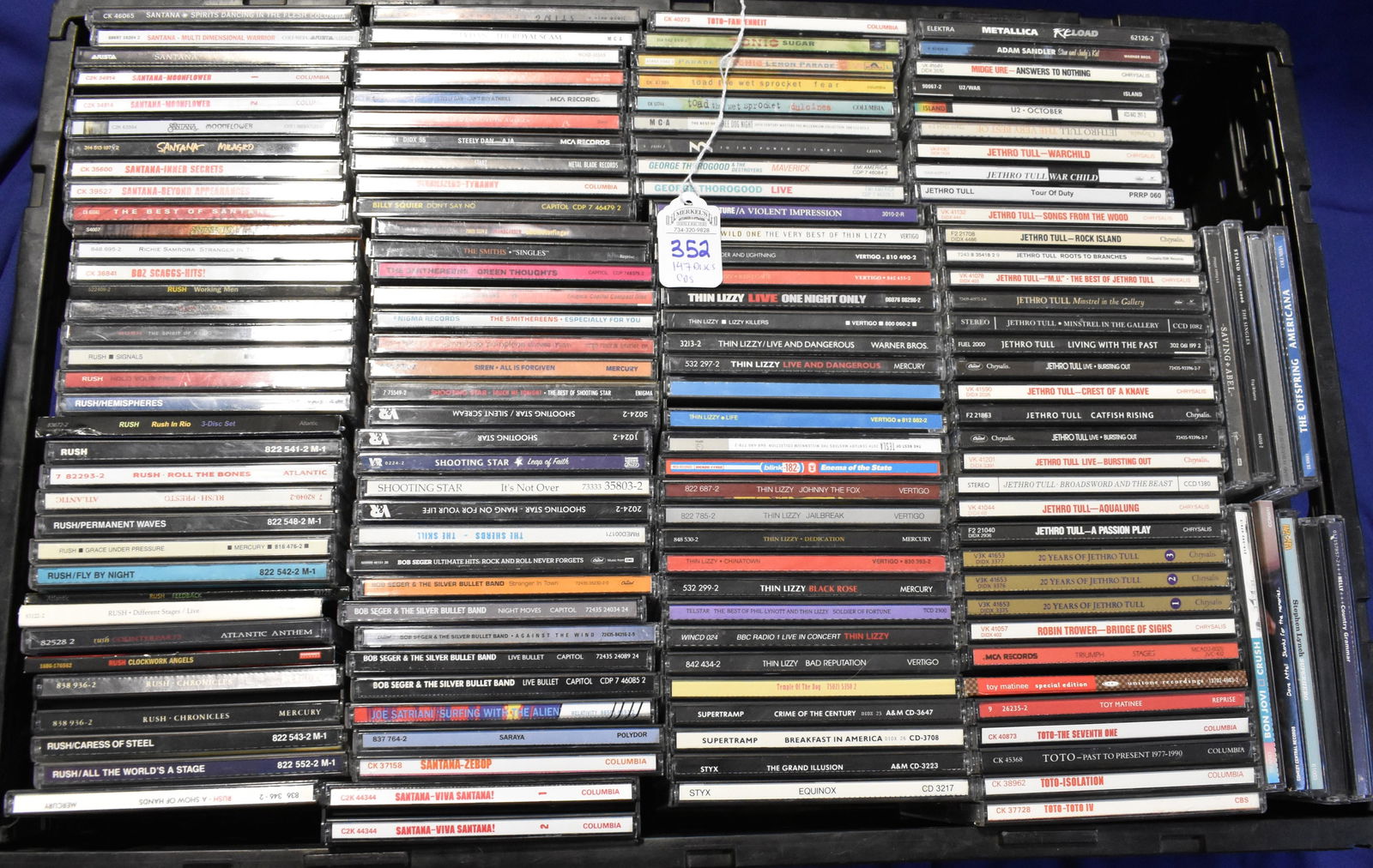 Lot of ~147 Various CDs (Santana, Rush, Steely Dan, Shooting Star, Bob Seger, Toto, George (1 of 3)