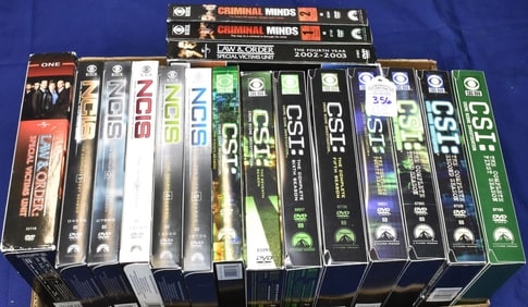 Lot of 17 Crime CD Box Sets (Criminal Minds 1-8, NCIS 1-5, Criminal Minds 1-2, Law & Order SVU 1,4)