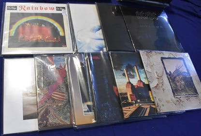 Lot of 10 Rock LPs (Pink Floyd, Steely Dan, Santana, Led Zeppelin, ACDC, Black Sabbath, Rush,