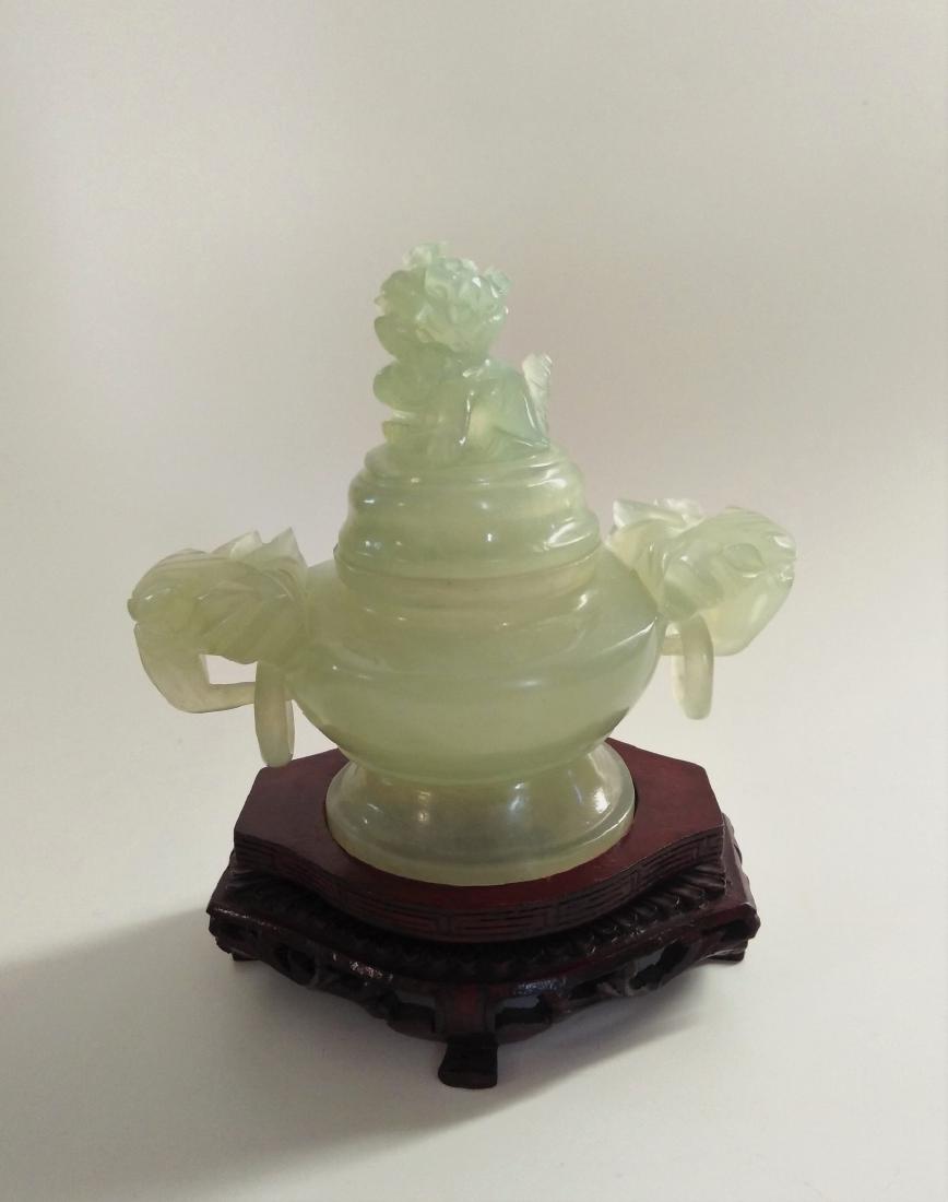 Chinese Carved Jade Censer Incense Burner (1 of 4)