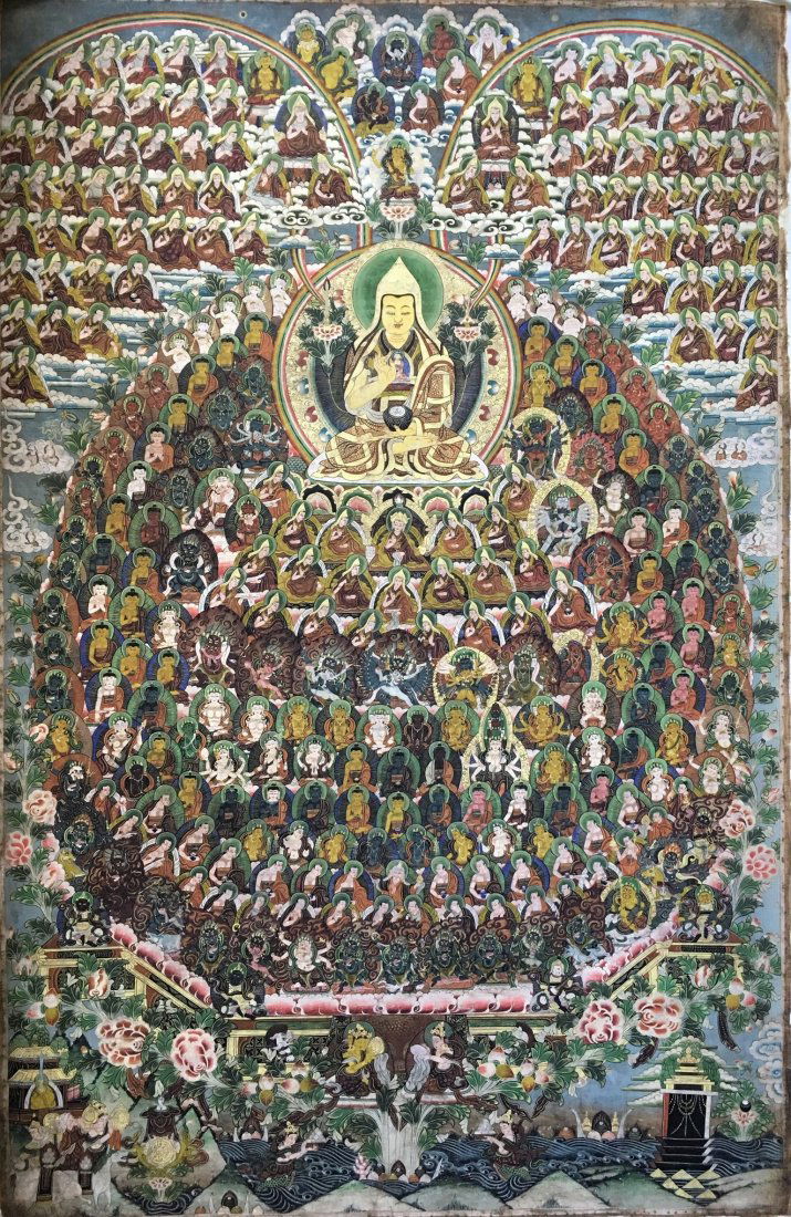 AntiqueTibetan Thangka painting lama (1 of 4)