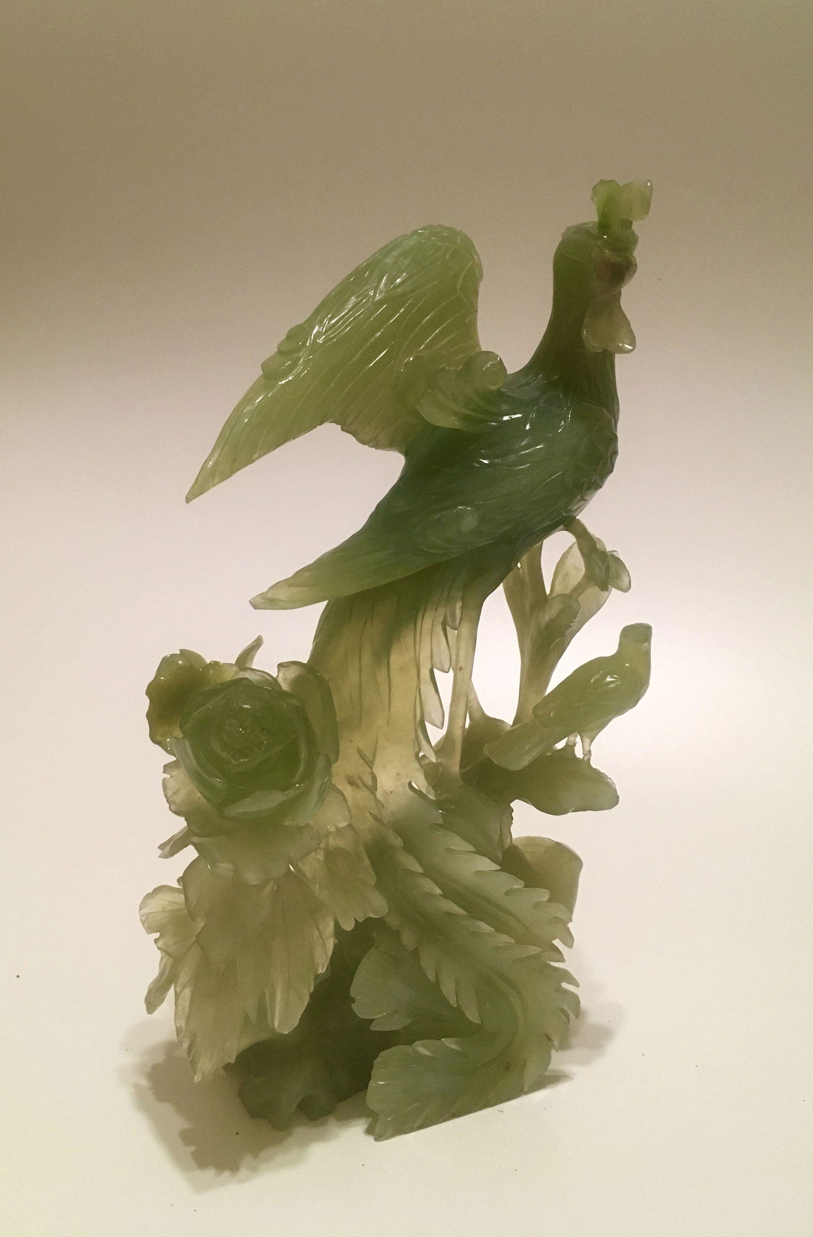 Antique Chinese Export Light Green Jade Hand Carved (1 of 5)