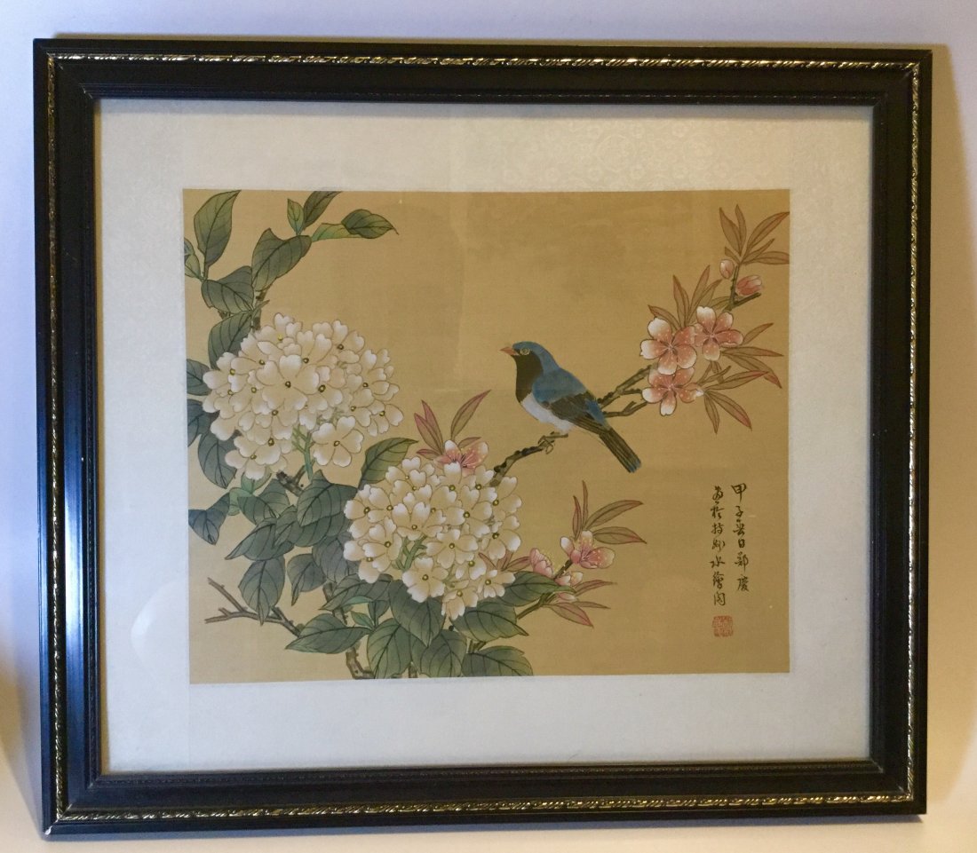 Chinese Export Embroidered Embroidery Silk Robe Panel (1 of 4)