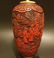 19th Chinese cinnabar carved vase lamp - 3