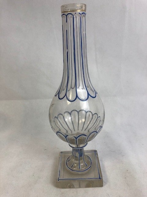 Middle Eastern Huqqa Hookah Base Clear Glass: Middle eastern Huqqa Hookah base 20 cm high. Turkish market. 19th C.