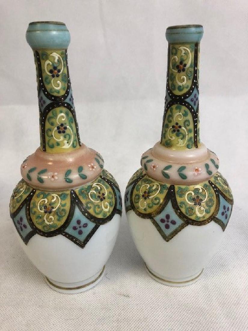 Pair Thomas webb vases: Pair Thomas webb vases 19 cm high