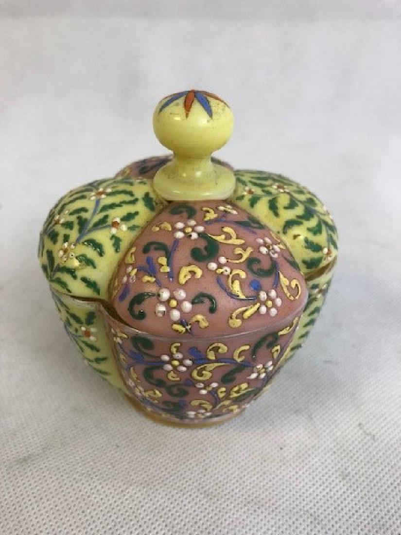 Thomas Webb Pot And Cover: Thomas Webb pot and cover 10 cm high