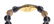 NIALAYA CZ MATTE ONYX GOLD 925 SILVER BRACELET - 3