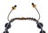 NIALAYA CZ MATTE ONYX GOLD 925 SILVER BRACELET - 4