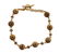 NIALAYA RED CZ 18K GOLD 925 SILVER BRACELET