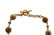 NIALAYA RED CZ 18K GOLD 925 SILVER BRACELET - 7