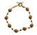 NIALAYA RED CZ 18K GOLD 925 SILVER BRACELET - 8