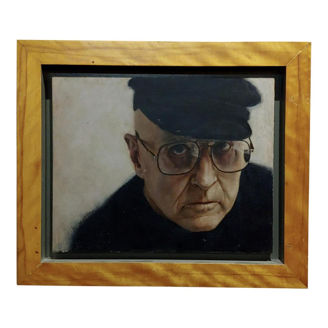 Paul Fenniak -Portrait of Rod Steiger -Oil Painting: Name: Paul Fenniak -Portrait of Rod Steiger -Oil Painting Period: 1970s Place of Origin: North America Materials: Canvas, Lights, Oil Paint Description: Paul Fenniak -Portrait of Rod Steiger -Oil pain