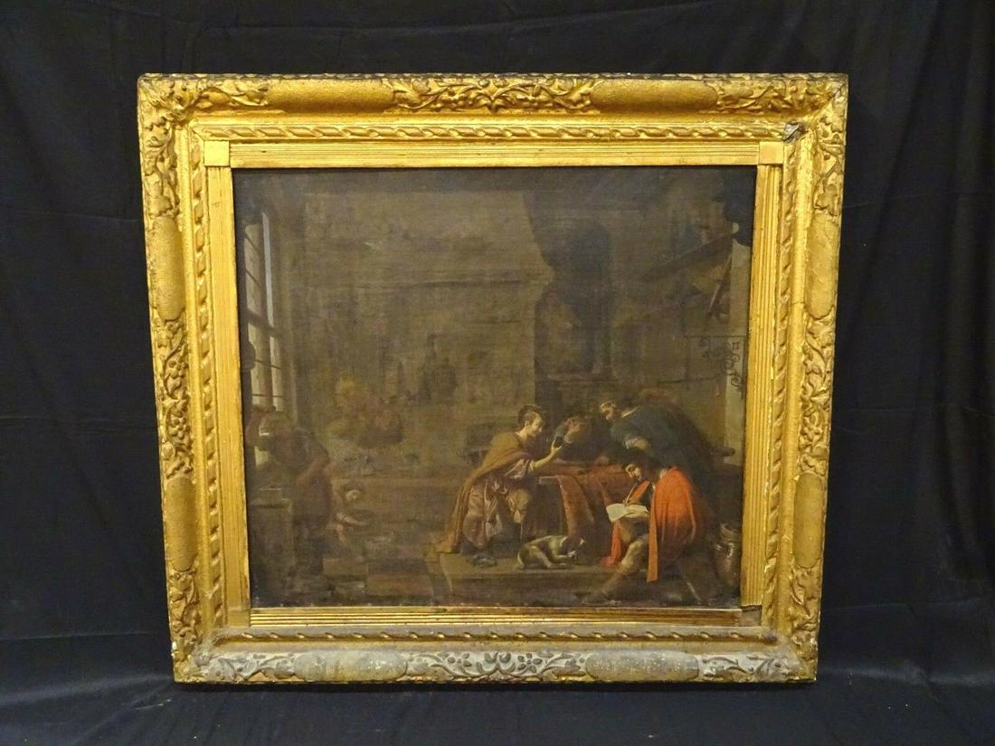The Alchemists Interior Alchemy THOMAS WIJCK: Name: Huge 17th Century Dutch Old Master The Alchemists Interior Alchemy THOMAS WIJCK Year: 16th Century Size: 46" x 41" Medium: Oil Description: The Alchemists, 17th Century School of THOMAS WIJCK (1