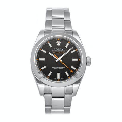 ROLEX MILGAUSS: Brand: Rolex Model: Milgauss Case Size: 40mm Movement: Mechanical (Automatic) Complications: Time Only Material: Stainless Steel Band Material: Stainless Steel