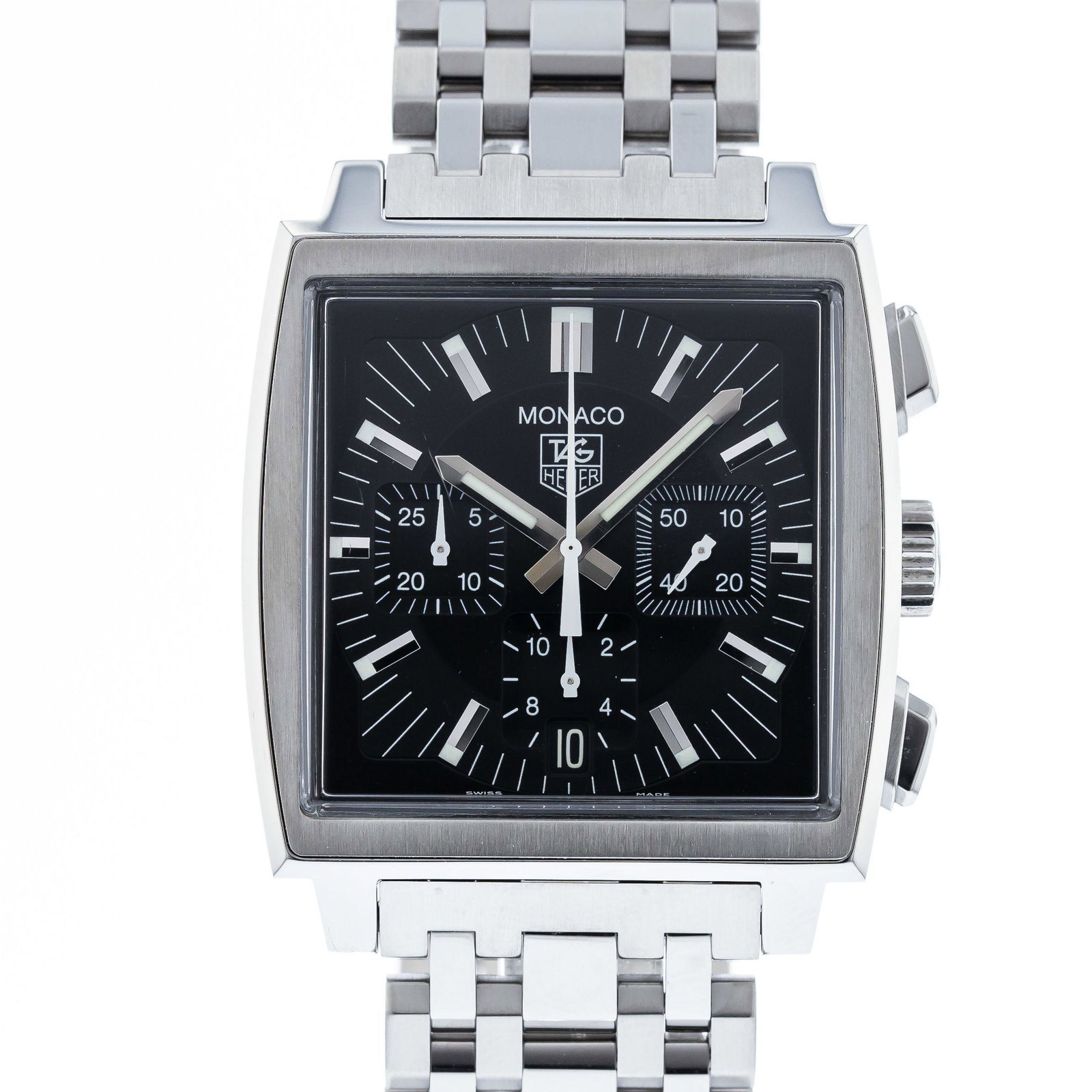 TAG HEUER MONACO: Brand: TAG Heuer Model: Monaco Case Size: 38mm Movement: Automatic Material: Stainless Steel Band Material: Stainless Steel Box: No Papers: No
