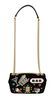 LUCIA Black Velvet Crystal BAR Shoulder Purse - 5