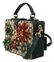 Green Python Crystal Raffia Leather BOX HandBag - 6