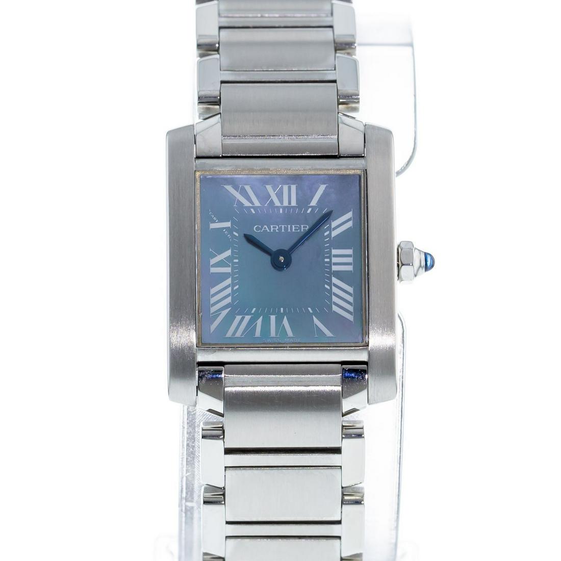 CARTIER TANK FRANCAISE: Brand: Cartier Model: Tank Francaise Case Size: 20mm Movement: Quartz Material: Stainless Steel Band Material: Stainless Steel Box: No Papers: No