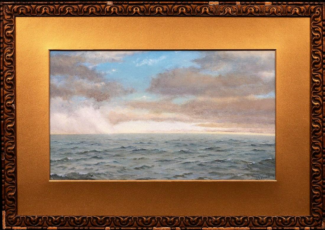 Coastal Seascape: Year: 16th Century Size: 65cm x 45cm Medium: Oil Description: Seascape, 19th Century by Amelia Jane Walters (act 1880-1893) Fine 19th Century English Coastal seascape, oil on canvas by Amelia Jane Wal