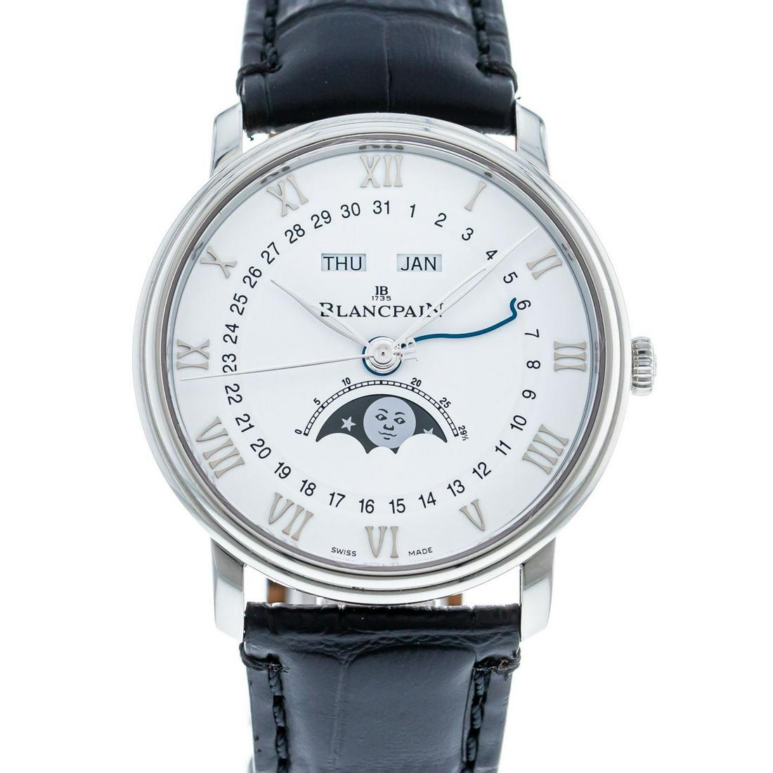 BLANCPAIN VILLERET: Brand: Blancpain Model: Villeret Case Size: 40mm Movement: Automatic Material: Stainless Steel Band Material: Leather Box: No Papers: No