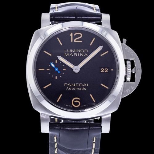Panerai Luminor Marina 1950: Brand: Panerai Model: Luminor Marina 1950 Case Size: 42mm Movement: Automatic Material: Stainless Steel Band Material: Leather Box: Yes Papers: Yes
