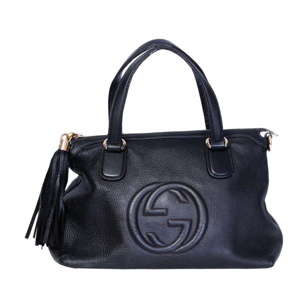 Gucci Soho 2 Way Black Leather Japanese Exclusive: Brand: Gucci Material: Leather Color: Black Measurements: H 9.5” x L 15” x D 5.5” Includes: Dust bag