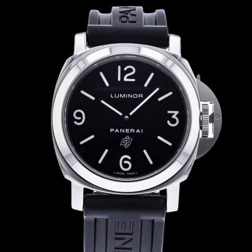 PANERAI LUMINOR BASE LOGO: Brand: Panerai Model: Luminor Base Logo Case Size: 44mm Movement: Manual Material: Stainless Steel Band Material: Rubber Box: Yes Papers: Yes