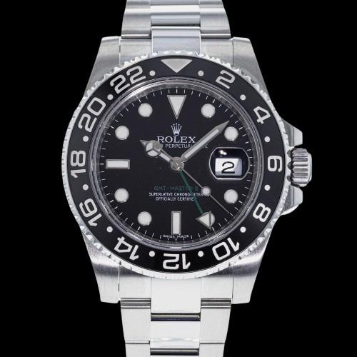 ROLEX GMT-MASTER II: Brand: Rolex Model: GMT-Master II Case Size: 40mm Movement: Automatic Material: Stainless Steel Band Material: Stainless Steel Box: No Papers: No