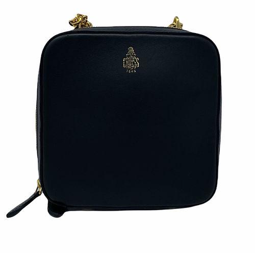 MARK CROSS BLACK LEATHER ROSE BAG: Brand: MARK CROSS Measurements: 6.25"W x 6.5"H x 2.75"D 11.5" - 21" strap drop Condition: LIKE NEW Shipping: Ships From US Facilities (NY Elizabeth has facilities in the United States, United Kingdom,