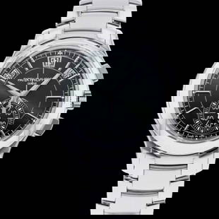 PATEK PHILIPPE ANNUAL CALENDAR: Brand: PATEK PHILIPPE Model: Annual Calendar Case Size: 42mm Movement: Automatic Material: Stainless Steel Band Material: Stainless Steel Box: Yes Papers: Yes