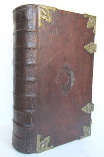 1702 DUTCH ILLUSTRATED BIBLE WITH MAP, LARGE FOLIO WITH CLIPS, ANTIQUE BIBLE: Year/Century: 18th century Language: Dutch Subject: Illustrated Binding: Leather Description: The Bible, which is the Great Historical Story, contains all of the canonical writings of both ancient and