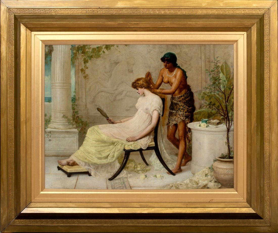 Maiden & Slave Vanity Oil Painting Auction